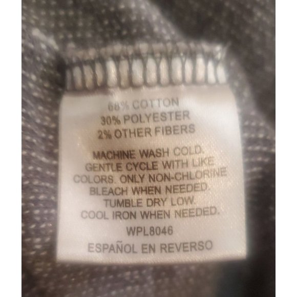 Maison Jules Knit Tweed Sweater Dress Heather Gray Sparkly 3/4 Sleeves Sz Medium - Picture 6 of 6